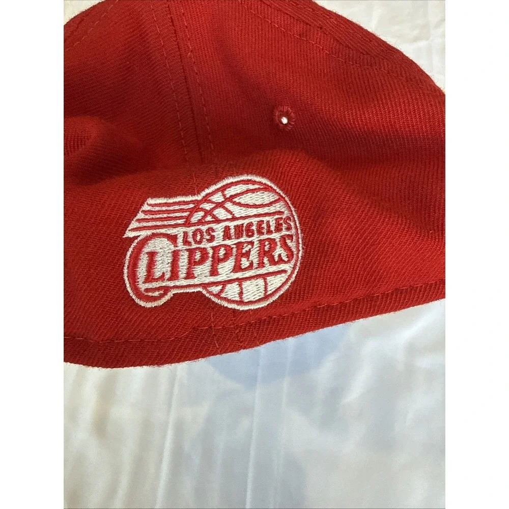 Los Angeles Clippers Hat Cap Fitted Mens 6 7/8 Red Blue NBA Basketball New Era